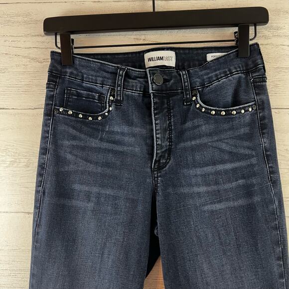 William Rast Dark Wash Studded Skinny Jeans Size 27 - Picture 3 of 10